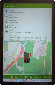 Image: client-field-mobile - interfaccia grafica dell'applicazione che mostra le informazioni di un campo